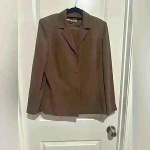 Size 10 Anna Carole 2P Brown Skirt Suit